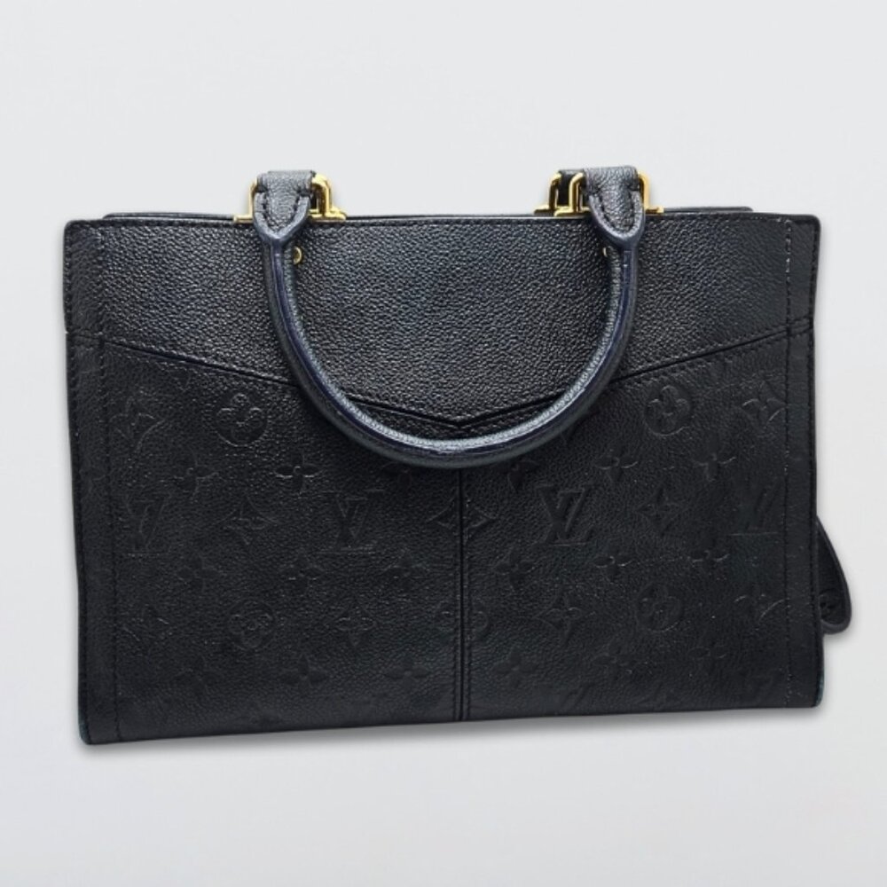 Louis Vuitton Sully PM Handbag/Crossbody Empreinte Leather Monogram Canvas Navy - Picture 5 of 17